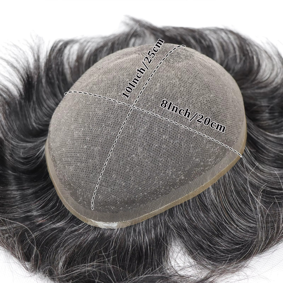 Bfirehair Toupet Echthaar, Grau, Männer - Bild 3