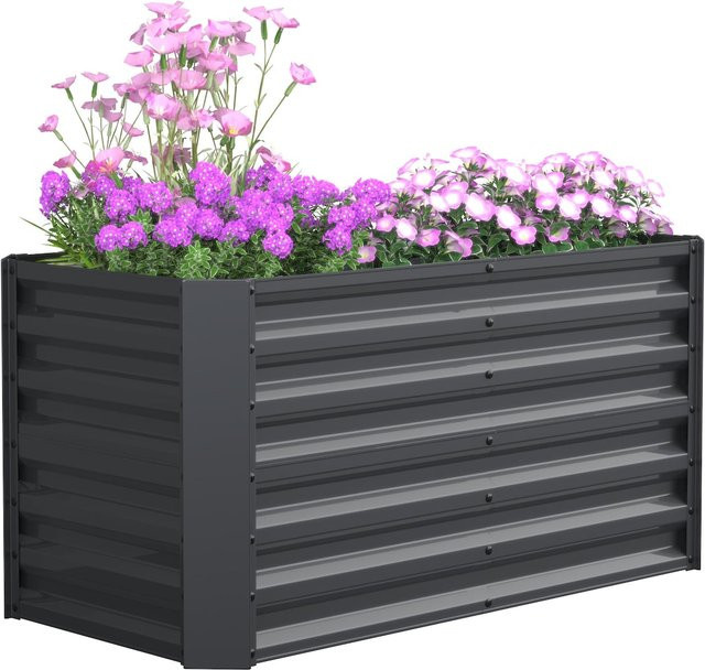VCM Metall Hochbeet Galdo XL Rechteckiger Pflanzkasten für Garten und Terrasse B/T/H: 180 x 90 x 57 cm - Bild 1