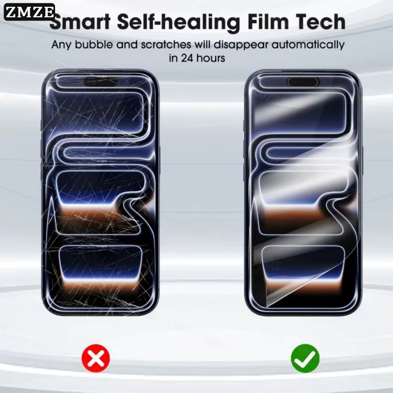 5 Stück Hydrogel-Displayschutz Folie für Apple iPhone 17 16 15 14 13 12 11 Pro Max Plus Mini in Transparent - Bild 4