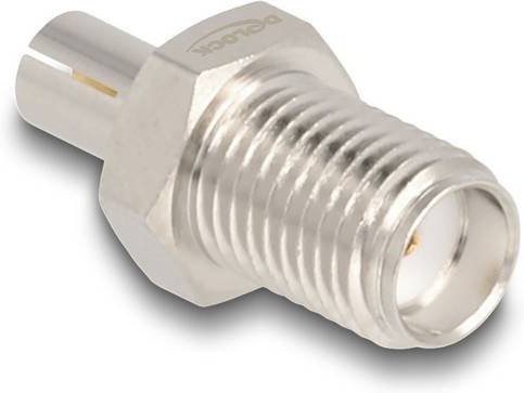 Delock 90108 SMA-Adapter mit SMA-Buchse und TS-9 Stecker in Silber - Bild 1