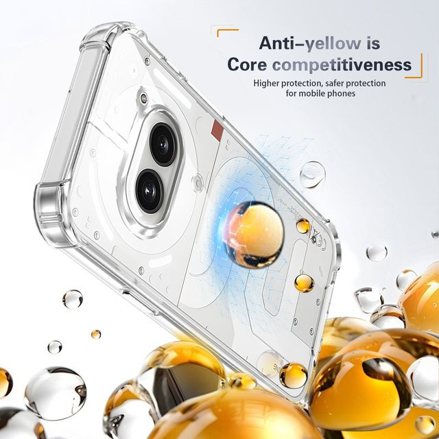 Transparente Nothing Phone 2A Plus Hülle mit stoßfestem Silikon-Stoßfänger und Airbag-Rückseite für Nothing Phone 2A - Bild 1