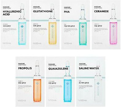 MISSHA Mascure Sheet Mask Set, 7x 28 ml, für empfindliche Haut - Bild 1