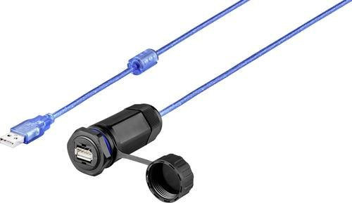 Renkforce USB 2.0 Kabel mit USB-A Buchse auf USB-A Buchse in Blau, Länge: 1,00 m - Bild 1