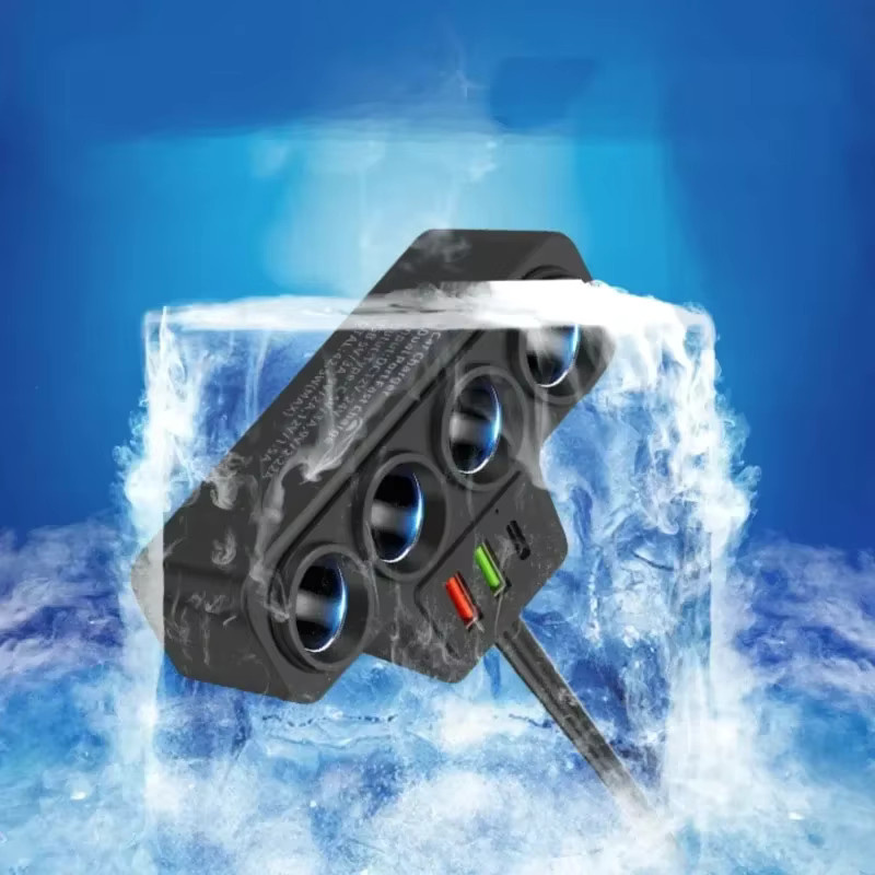 General Motors 3-in-1 Dual-USB-Ladegerät für das Auto in Schwarz, multifunktionaler Konvertierungsstecker für DVR und GPS - Bild 3