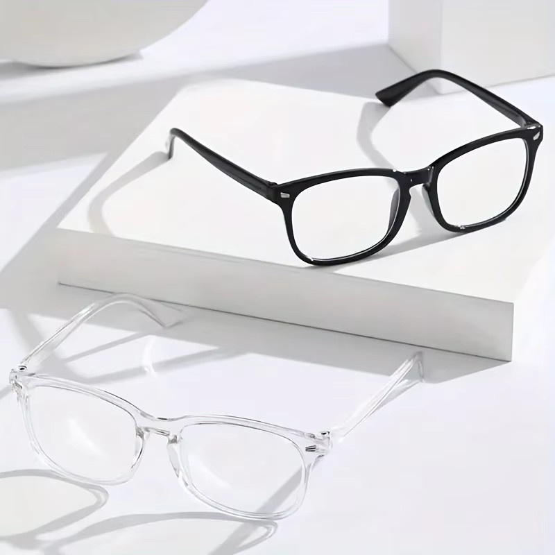 DIXSG Korrektionsbrille, quadratisch, Vollrand, Kunststoff, Blaulichtfilter - Bild 2