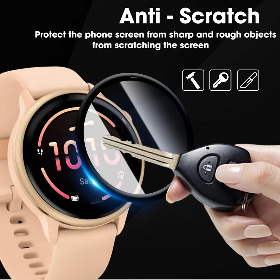 Garmin Vivoactive 6 Displayschutz Transparent 3D Gebogene Anti-Scratch Schutzfolie - Bild 3