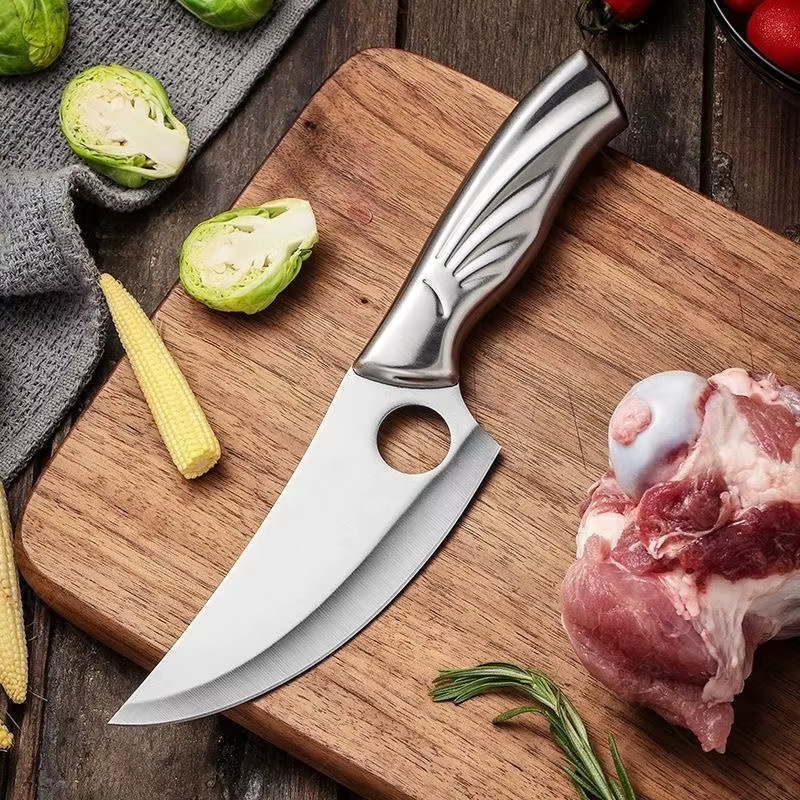 WXCOO Edelstahlmesser in Silber als vielseitiges Küchenmesser zum Entbeinen und Schneiden von Fleisch und Gemüse - Bild 2