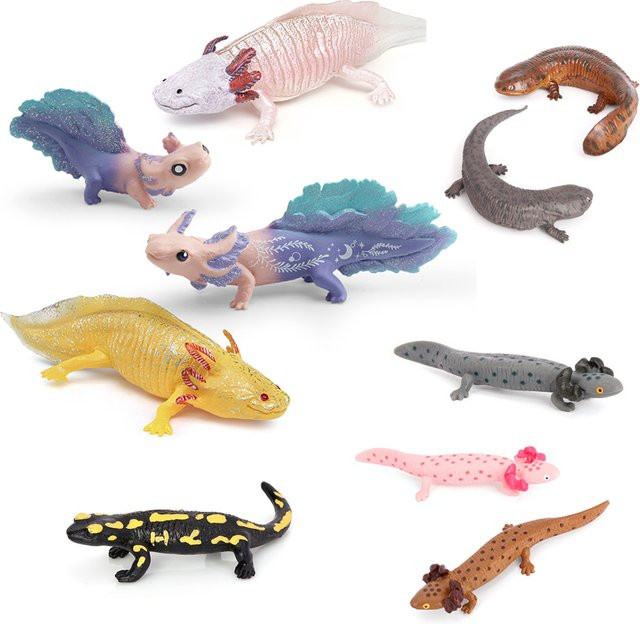 Salamander Cryptobranchoidea Axolotl Modell Figur, Tiere, Kunststoff, Bunt / Mehrfarbig - Bild 1
