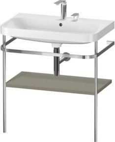 Duravit Möbelwaschtisch-Kombi Happy D.2 Plus in Weiß mit Konsole und 2 HL, B: 77,5 cm, T: 49 cm - Bild 1