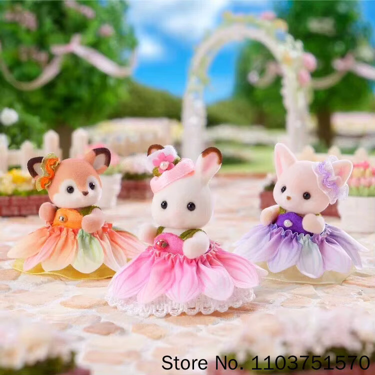 Sylvanian Families Baby Trio Puppen mit Blütenkleidern, ab 3 Jahren - Bild 3