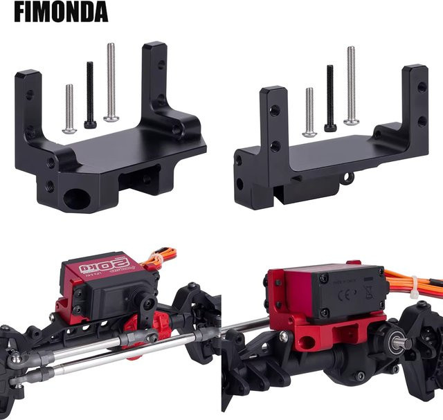 Fimonda SCX10 III Servo auf Achshalterung AR45P Portalachse, 1:10, Metall, Zubehör - Bild 1