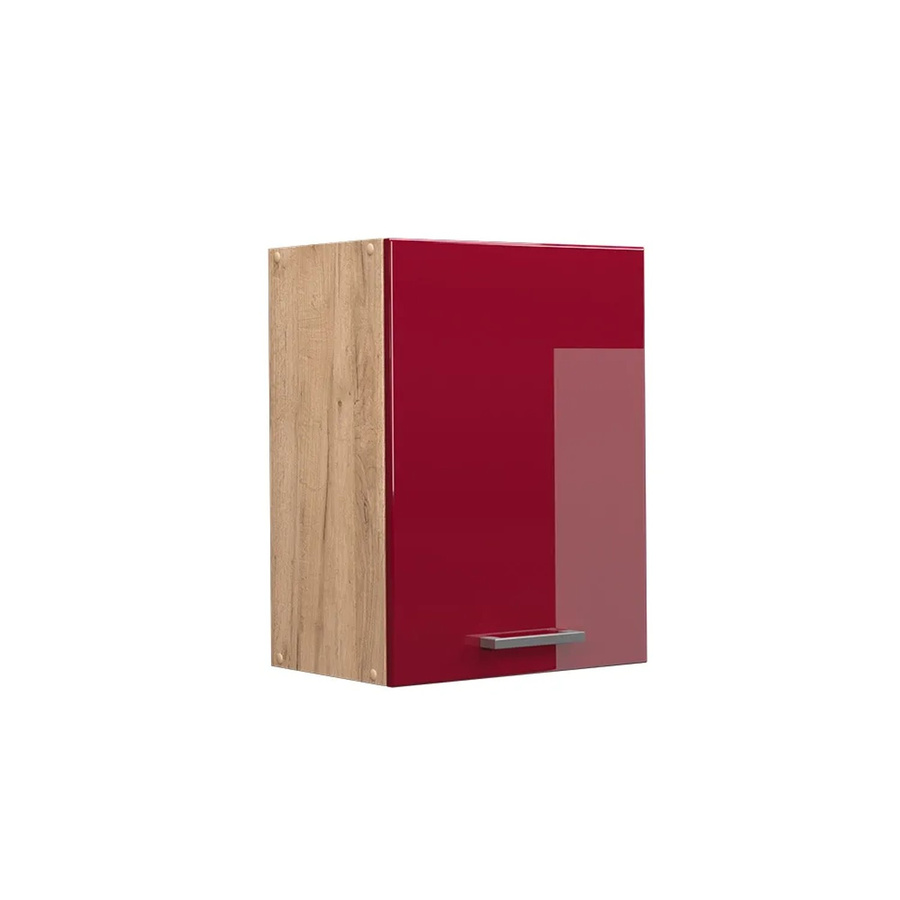 Vicco Hängeschrank R-Line Küchenschrank Eiche Bordeaux Hochglanz mit Fächern Breite: 45 cm, Höhe: 81,9 cm, Tiefe: 31 cm - Bild 3
