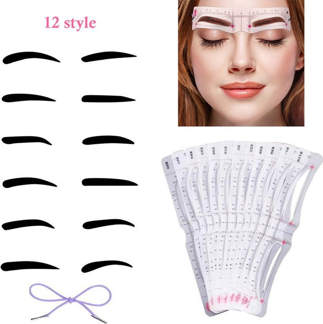 CosyHome Augenbrauenformung Set, 12-teilig, grau, Unisex - Bild 1