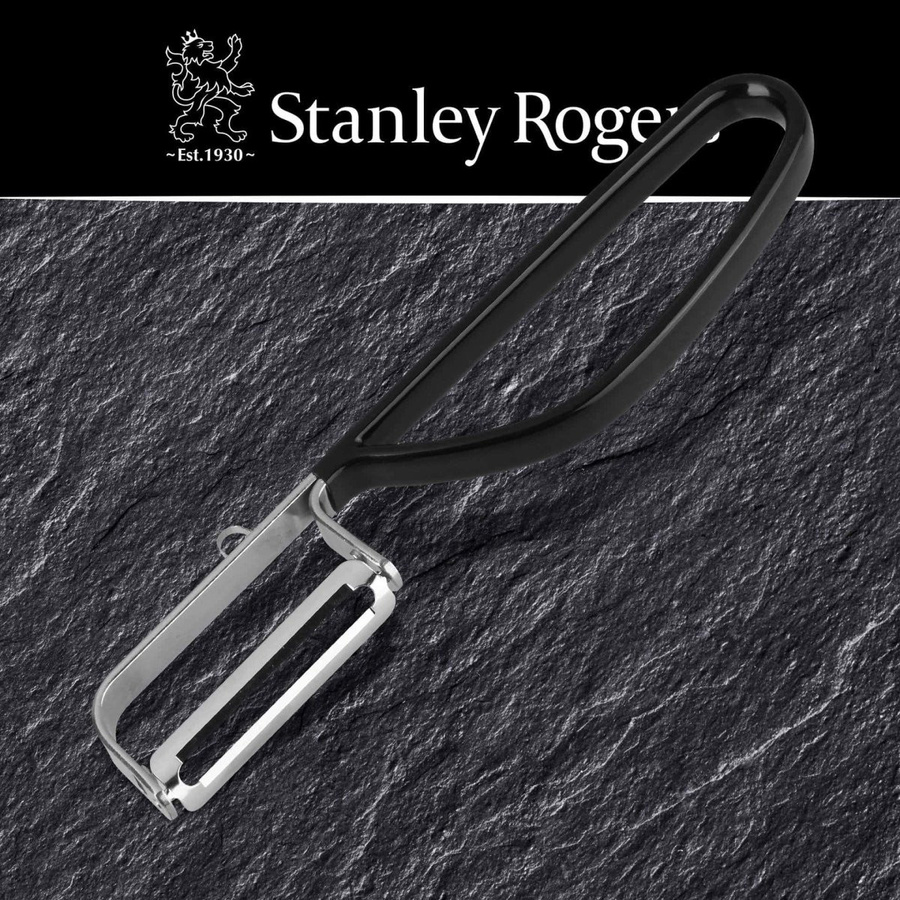 Stanley Rogers Sparschäler aus Edelstahl in Schwarz und Silber, Länge: 16 cm - Bild 2