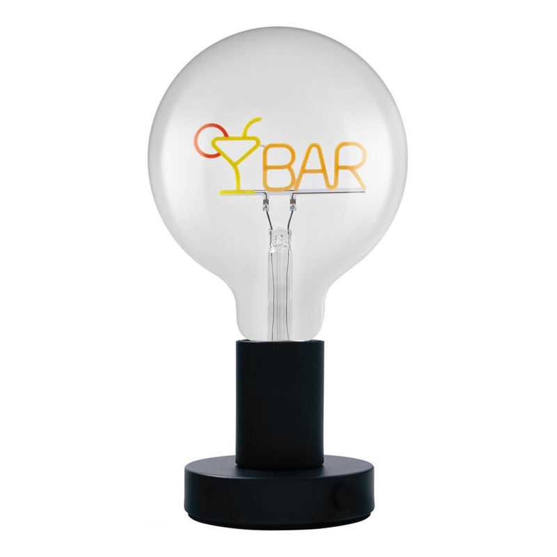 OSRAM LED-Tischleuchte Lettertable in Schwarz aus Metall mit Glas, E27, B/T/H: 12,5 x 12,5 x 23 cm - Bild 4