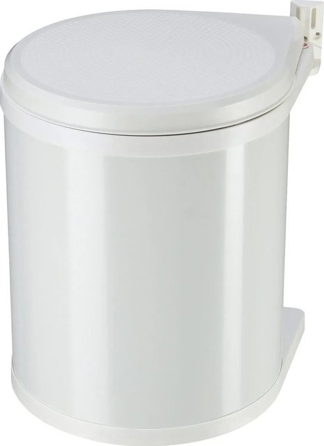 Hailo Compact-Box M Einbau-Mülleimer aus Stahlblech Weiß 15 l - Bild 1