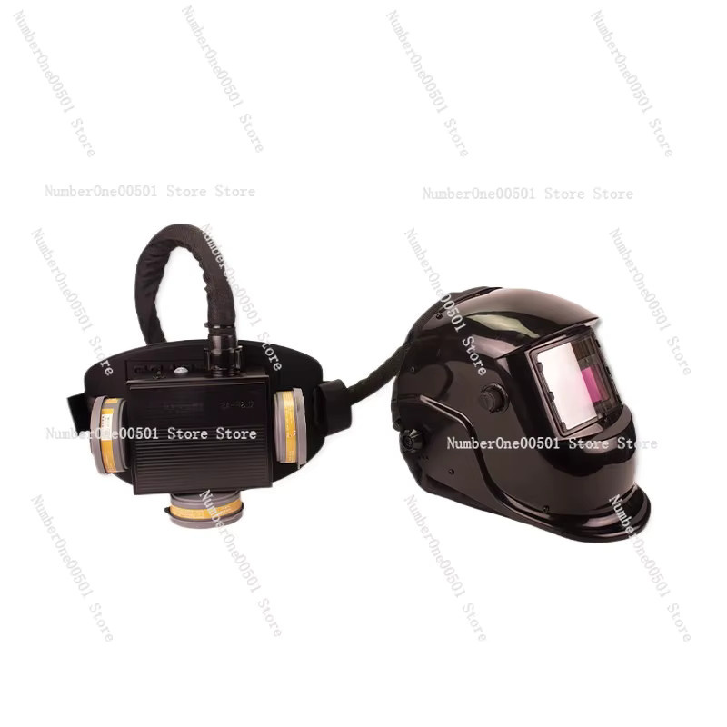 Elektrisch betriebener Schweißhelm mit automatischer Verdunkelung und integriertem Luftreiniger in Schwarz - Bild 2