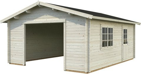 PALMAKO Blockbohlen-Garage aus Holz in Beige, Breite: 540 cm, Tiefe: 540 cm - Bild 1