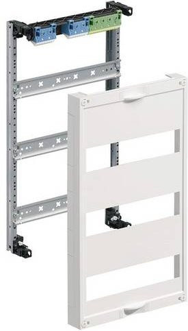 Hager UW31V Einbausatz universell mit Hutschienen für 3-reihige AP Feldverteiler, Farbe: Weiß - Bild 1