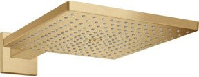 Hansgrohe Raindance E 300 Kopfbrause mit Brausearm, Farbe: Brushed Bronze, quadratisch, Wandmontage, Rain-Strahl, Anti-Kalk-Funktion - Bild 1