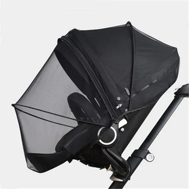 Binchi Fitness Moskitonetz als Fliegenschutz-Vollabdeckung für Kinderwagen und Babykinderbetten in Schwarz - Bild 1