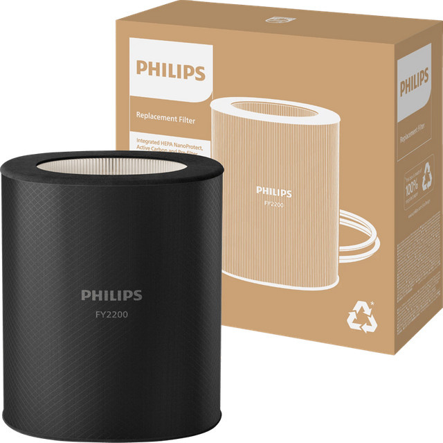 Philips PureProtect Quiet 2200 Series NanoProtect HEPA 3-in-1 Filter FY2200/30 in Schwarz für Luftreiniger - Bild 1