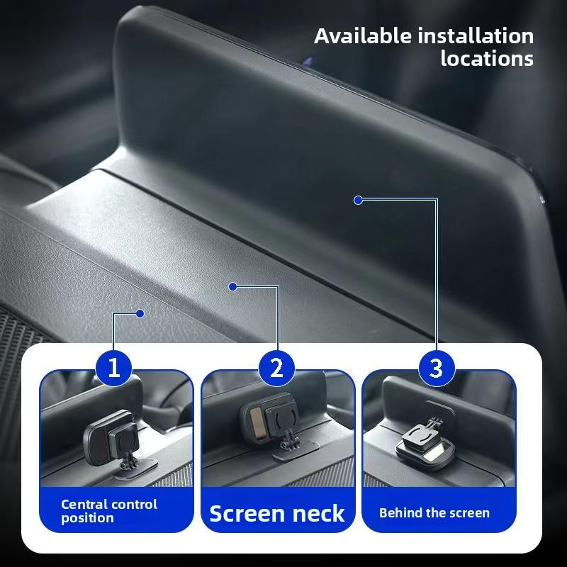 CHYIEER Universelle selbstklebende Halterung für das Armaturenbrett in Schwarz für GPS-Tracker, Dashcam oder Maut-Transponder - Bild 4