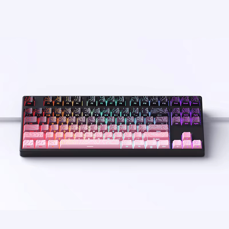 Contour 4.0 PBT Shine Through Keycaps Cherry Profile mit Side Print für MX Switches, 134 Tasten, Weiß, RGB Backlit kompatibel - Bild 2