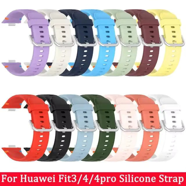 Huawei Uhrenarmband Silikon, Schwarz, für Huawei Fit 4, Fit 4 Pro, Fit 3 - Bild 3