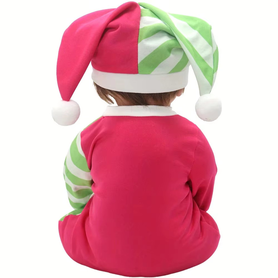 LIN KUN Puppenkleidung, Grün gestreifter Onesie, Zubehör - Bild 2