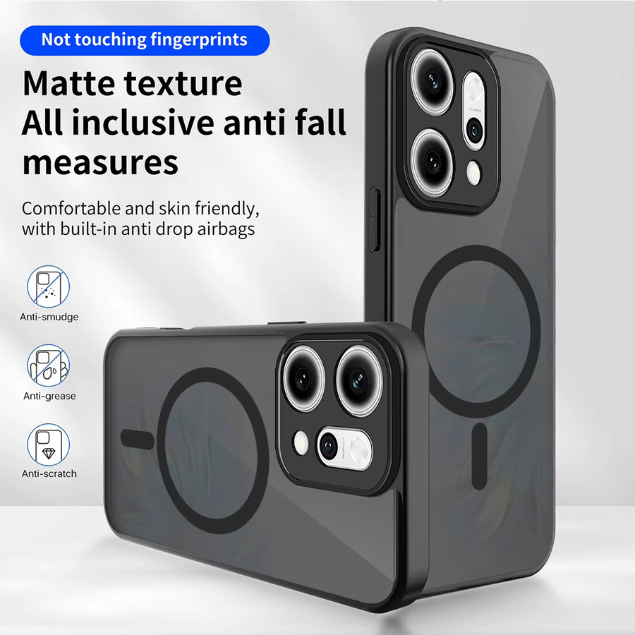 Transparente stoßfeste Schutzhülle mit magnetischer Beschichtung und Airbag-Schutz für OPPO Reno 14 13 12 F Pro Serie - Bild 2