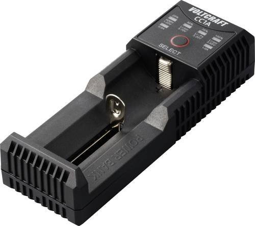 VOLTCRAFT CC1A Rundzellen-Ladegerät in Schwarz für NiMH, LiIon, LiFePO und NiCd Akkus (AA, AAA, C, 10440, 10500, 12500, 12650) - Bild 1