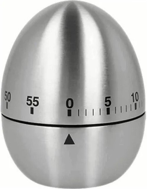 Mechanische Eieruhr TOMTOP JMS aus Edelstahl in Silber mit rutschfester Basis und 60 Minuten Timer - Bild 1