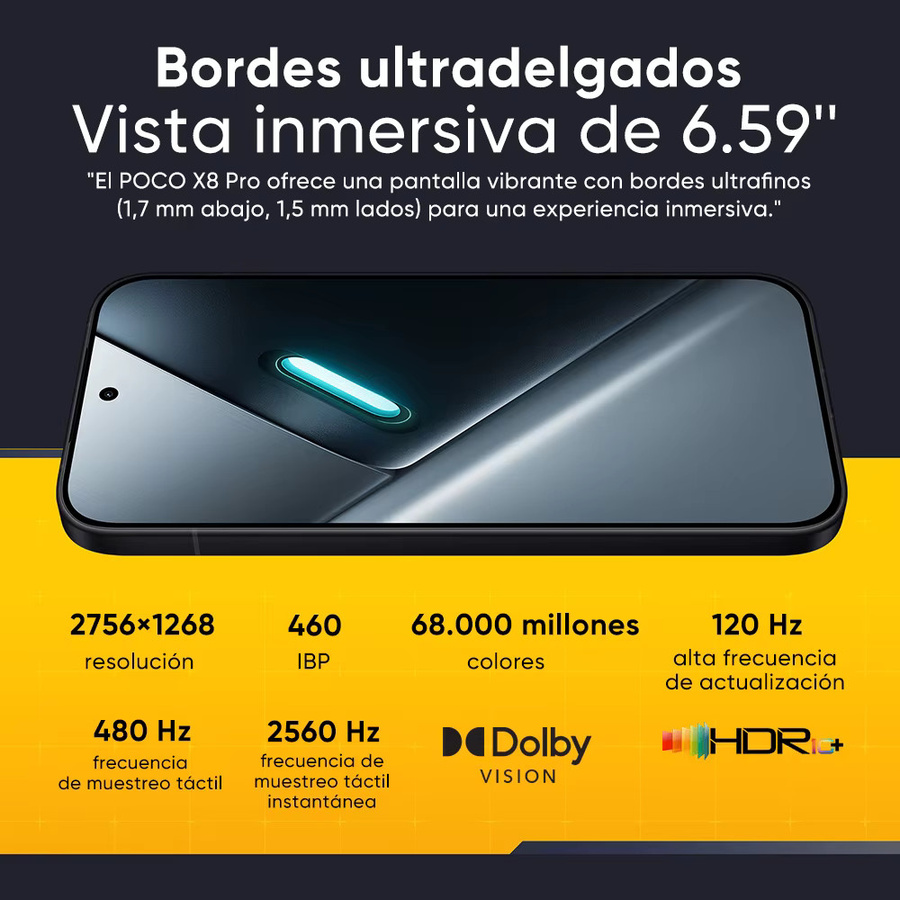 Xiaomi POCO X8 Pro 5G Smartphone mit Dimensity 8500-Ultra, 6,59 Zoll 1,5K 120Hz AMOLED-Display, 6500mAh Akku und NFC, Globale Version - Bild 3