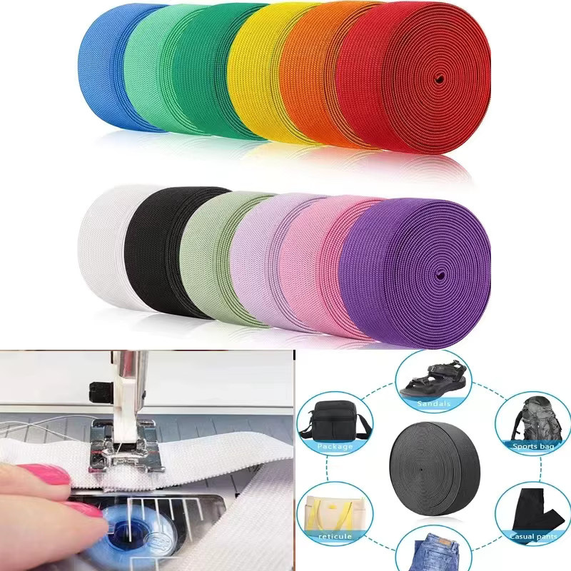 Bunte flache Gummibänder aus elastischem Latex für DIY-Projekte und Näbzubehör, Breite: 2 cm - Bild 3