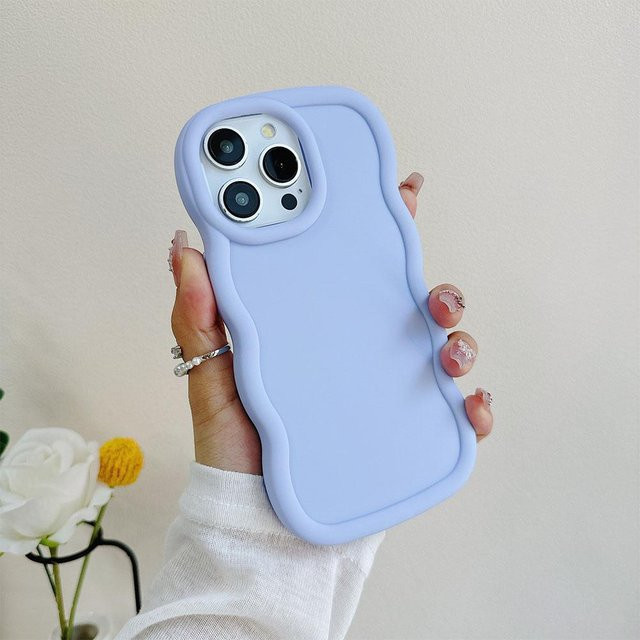 Motorola Handyhülle mit Wellen-Design aus Flüssigsilikon in Blau für Moto G04 G14 G24 G34 G54 G84 5G G82 G52 G22 G32 G53 G23 G13 G04S und Moto E32 4G - Bild 1