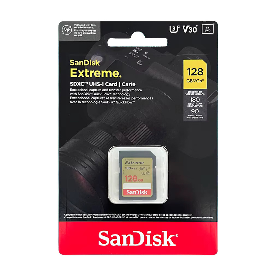 SanDisk SD-Speicherkarte in Schwarz für 4K-Videoaufnahmen mit Canon und Nikon SLR-Kameras - Bild 2