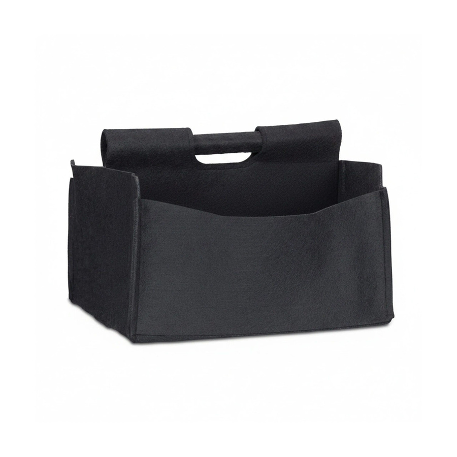 Relaxdays Zeitungskorb aus Filz in Schwarz, faltbar, B/T/H: 22 x 32 x 29 cm - Bild 2