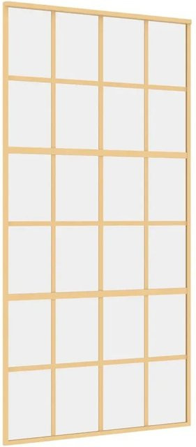 vidaXL Schiebetür aus ESG-Klarglas und Aluminium in Gold, B: 102,5 cm, H: 205 cm - Bild 1