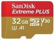 SanDisk Extreme PLUS microSDHC Speicherkarte mit SD-Adapter, 32 GB, V30, UHS-I U3, A1, Rot - Bild 1