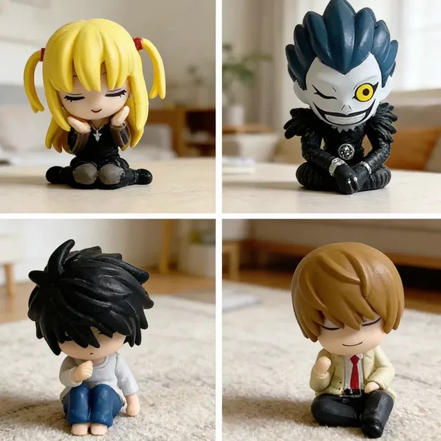 Bandai Death Note Schlaffiguren, 4-teiliges Set, Mini-Figuren - Bild 1