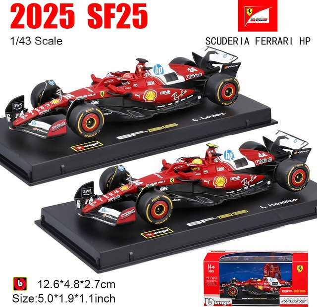 Bburago Scuderia Ferrari HP SF25, Legierungsauto, 1:43, ab 14 Jahren - Bild 1