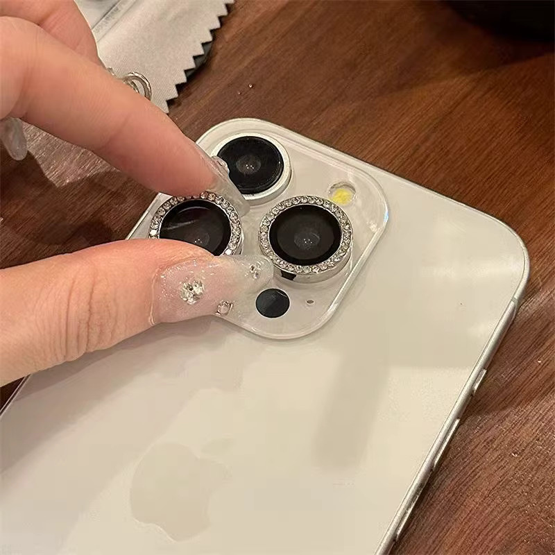 Diamant Kamera Schutz Film für iPhone 14 15 Plus 15 Pro Max und iPhone 13 14 Pro 15 Pro Objektiv Schutz Glas Rückseiten Abdeckung transparent - Bild 3