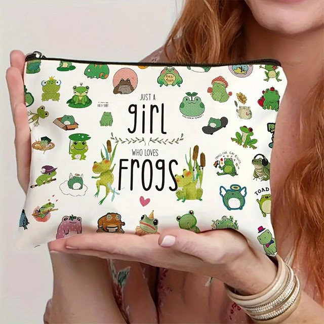Ruidi bb Kosmetiktasche mit Frosch-Motiv für Mädchen, Grün/Mehrfarbig, B: 25 cm, H: 18 cm - Bild 1