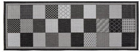 ANDIAMO Teppich Arizona in Anthrazit-Grau mit geometrischem Muster aus Jute und Baumwolle, Breite: 67 cm, Länge: 180 cm - Bild 1