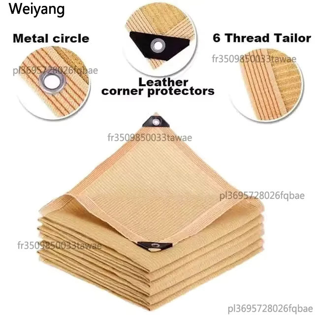 NUOYING Schattennetz Beige aus HDPE mit UV-Schutz als Sonnenschutz-Netzgewebe für Garten und Terrasse - Bild 4