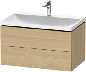 Duravit L-Cube Möbel-Set in Beige mit 2 Schubladen und Waschbecken, Wandhängend, B: 80 cm, T: 48 cm, H: 48 cm - Bild 1