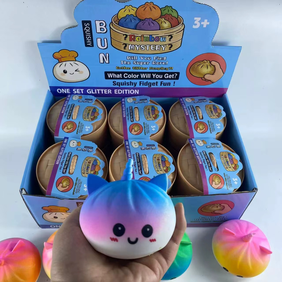 Adoowoo Einhorn-Brötchen Dekompressionsspielzeug in bunten Farben als Desktop-Ornament für Kinder - Bild 5