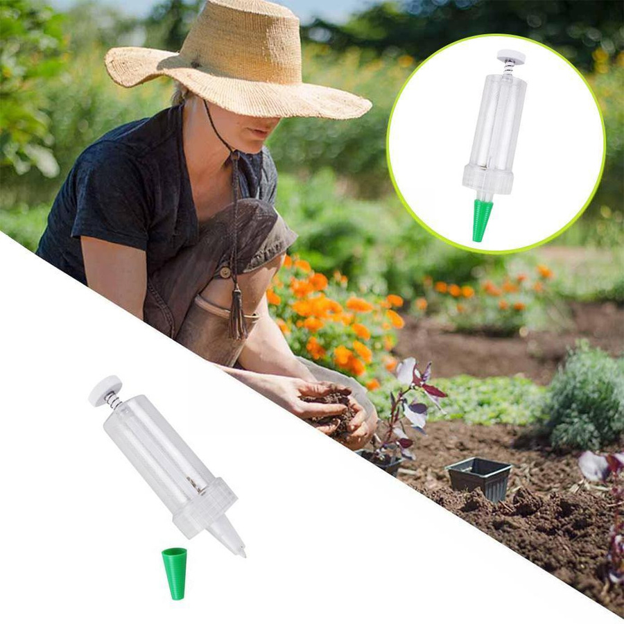 Mini Sämaschine und manuelles Aussaatwerkzeug für Blumentöpfe und Beete im Garten-Set - Bild 3