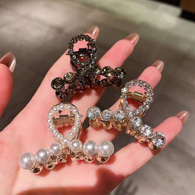HIYAYZ Haar-Clip, Perle, Strass, Damen - Bild 1